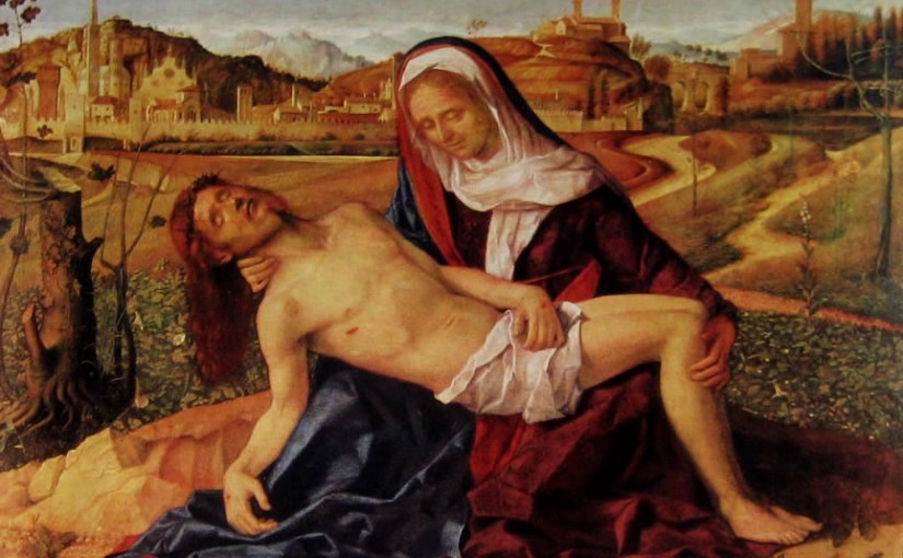 Giovanni Bellini: Pietà, cm. 65 x 90, Gallerie dell'Accademia, Venezia.
